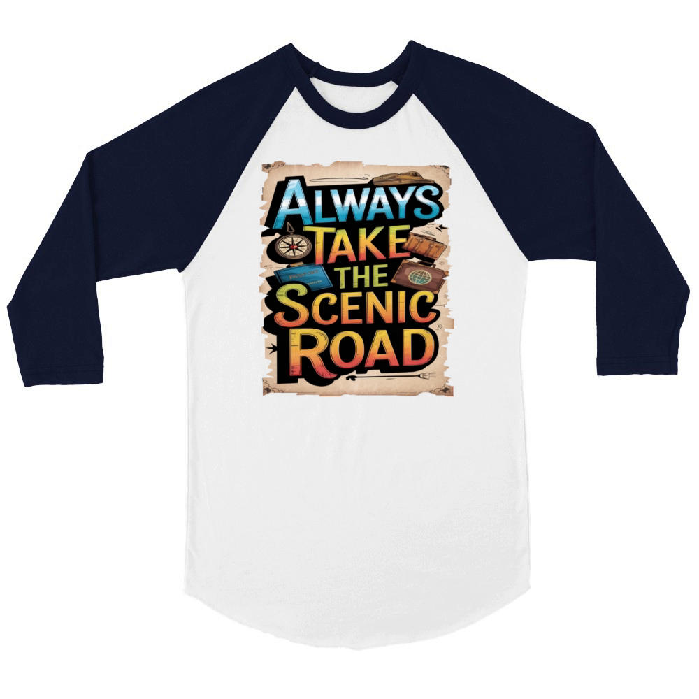 Travel Quote to get inspired N16 Unisex ¾ sleeve Raglan T-shirt