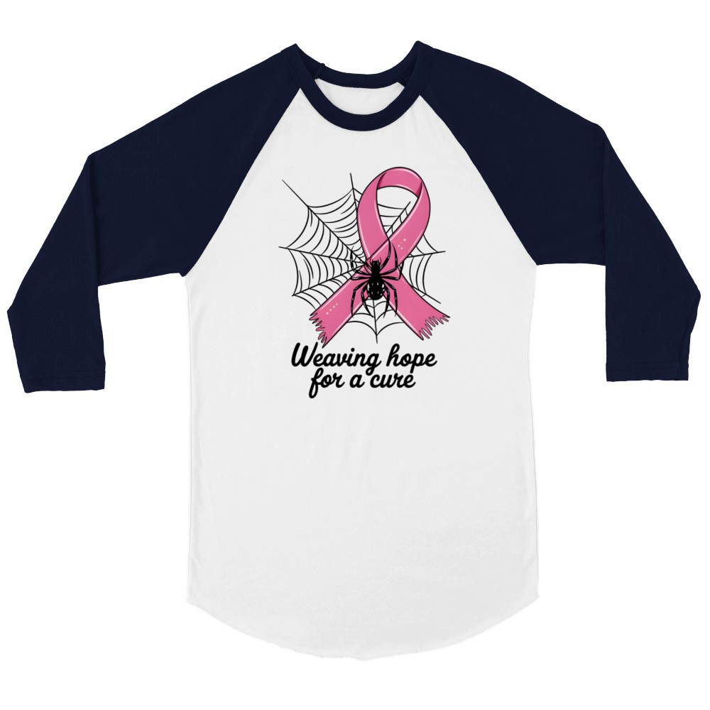 Weaving Hope For Cure Unisex ¾ sleeve Raglan T-shirt