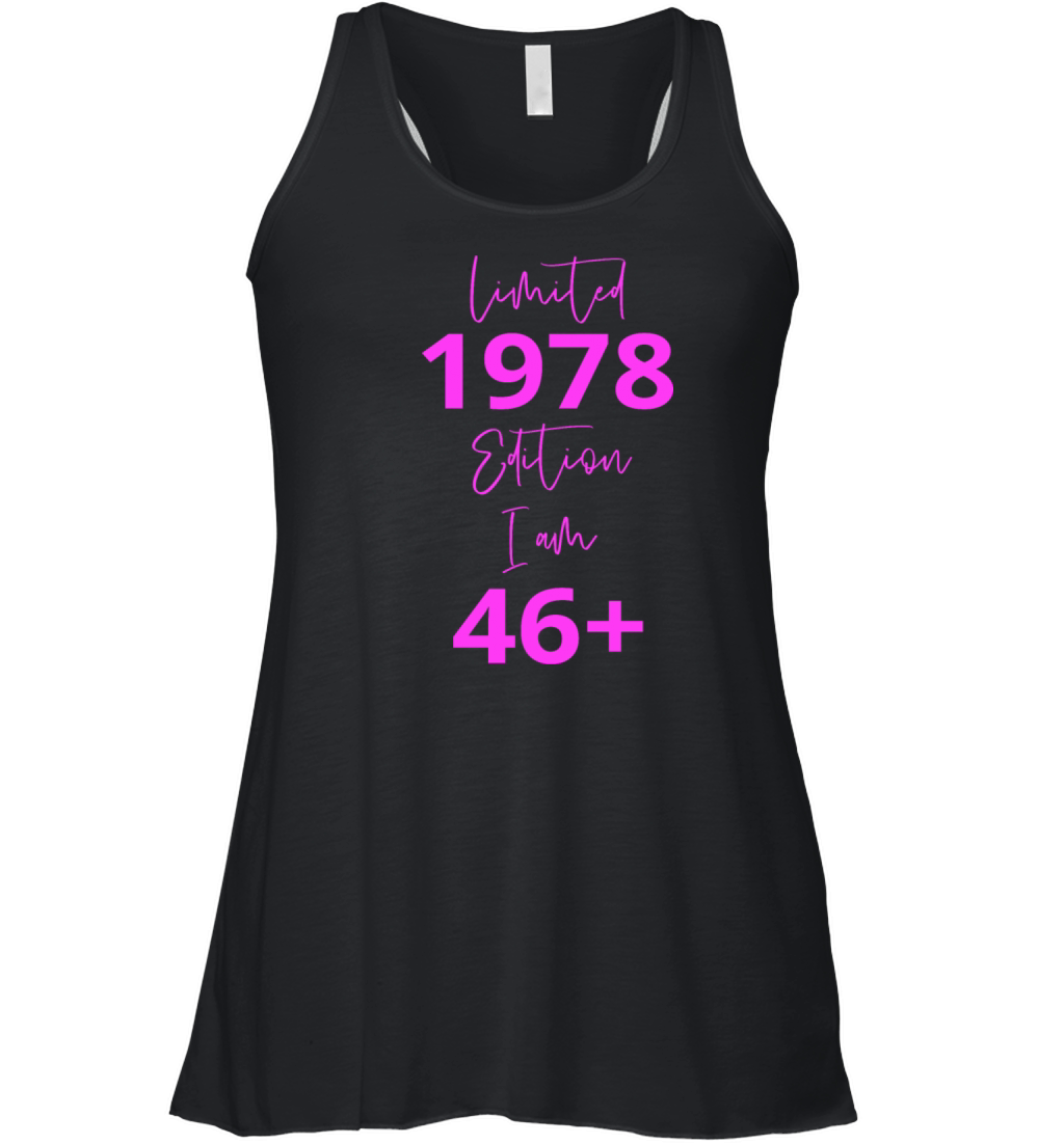 46th Birthday girl for Women Ladies old Women's Flowy Tank Top