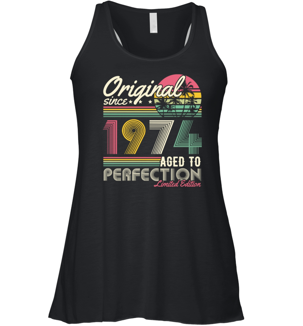 Original 1974 Vintage Retro 50th birthday Women's Flowy Tank Top