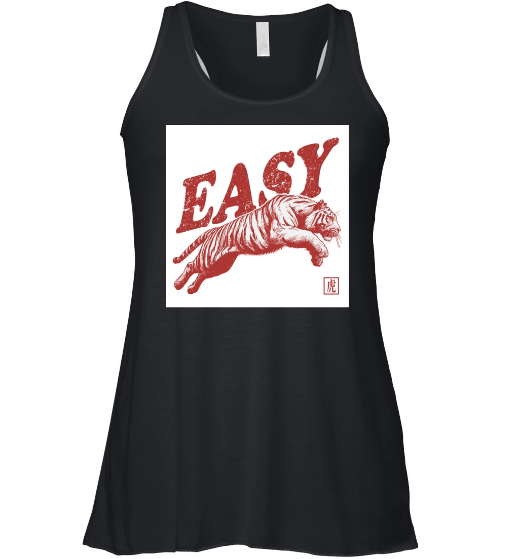 Vintage Tiger Throwback Design For Men Women Kids Women's Flowy Tank Top