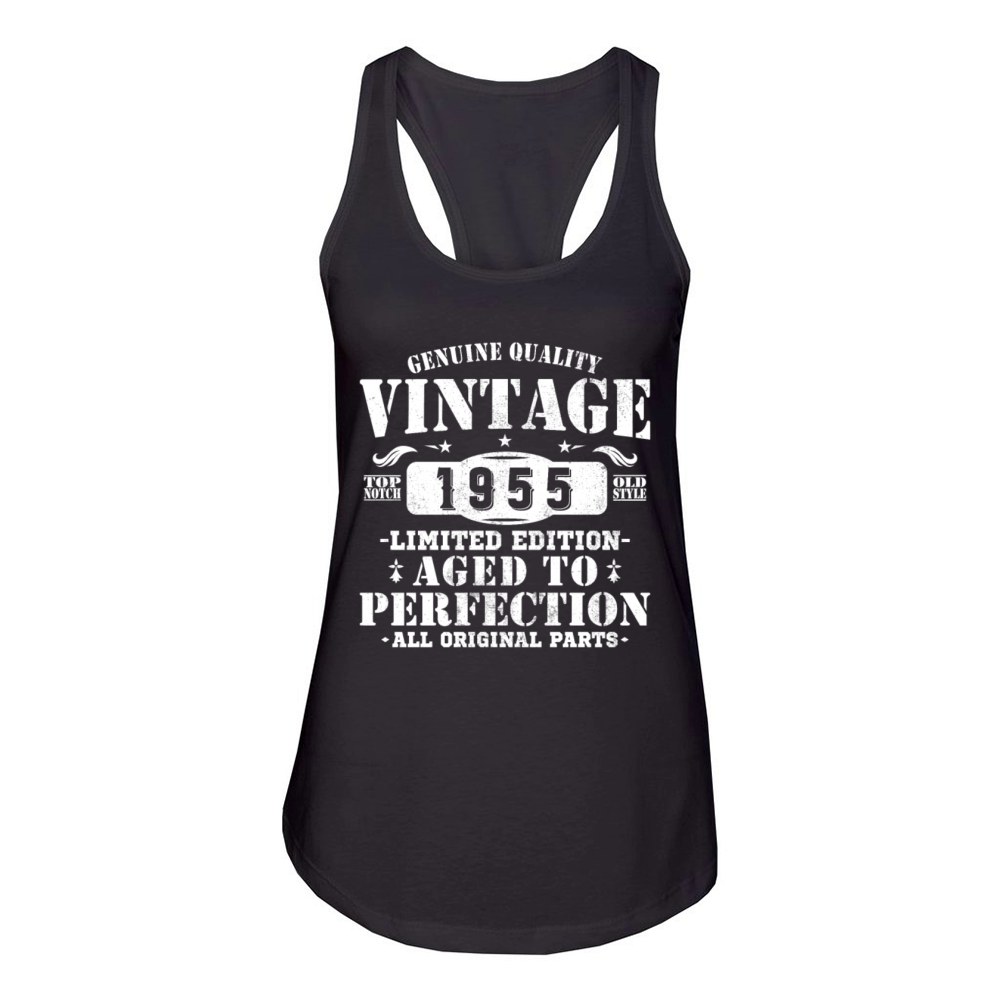 70 Years 1955 Vintage Retro Birthday Gift Women's Racerback Tank