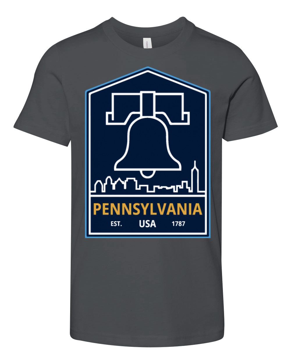 Vintage Pennsylvania Emblem with Liberty Bell Youth Unisex Jersey Tee