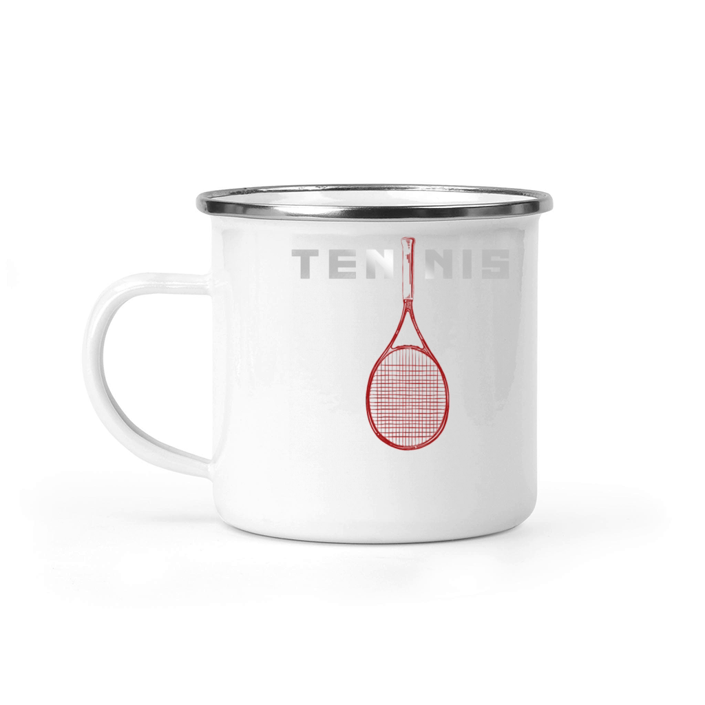 Funny Tennis Player Racket Tennis Camping Mug