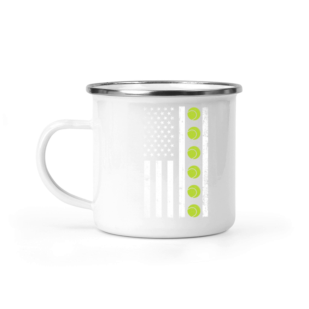 Funny Tennis Player Racket Camping Mug