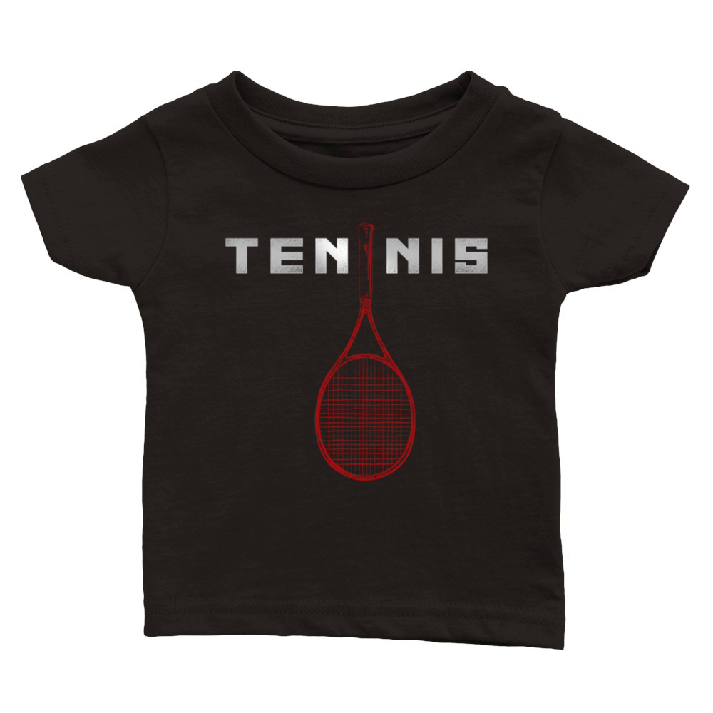 Funny Tennis Player Racket Tennis Classic Baby Crewneck T-shirt