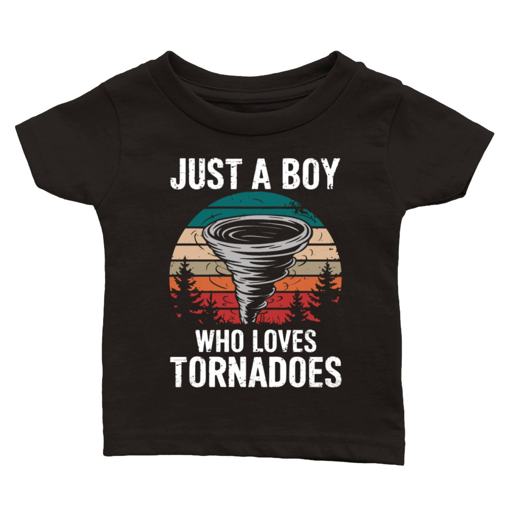 Tornado Lover Vintage Sunset Weather Enthusiast Classic Baby Crewneck T-shirt