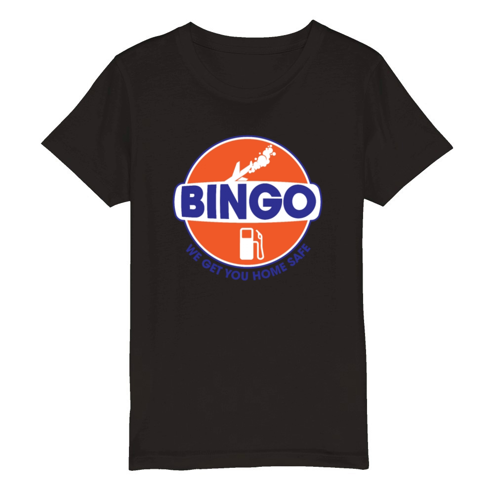 Bingo Fuel Airplane Airline Pilot Humor Bingo Fuel Organic Kids Crewneck T-shirt