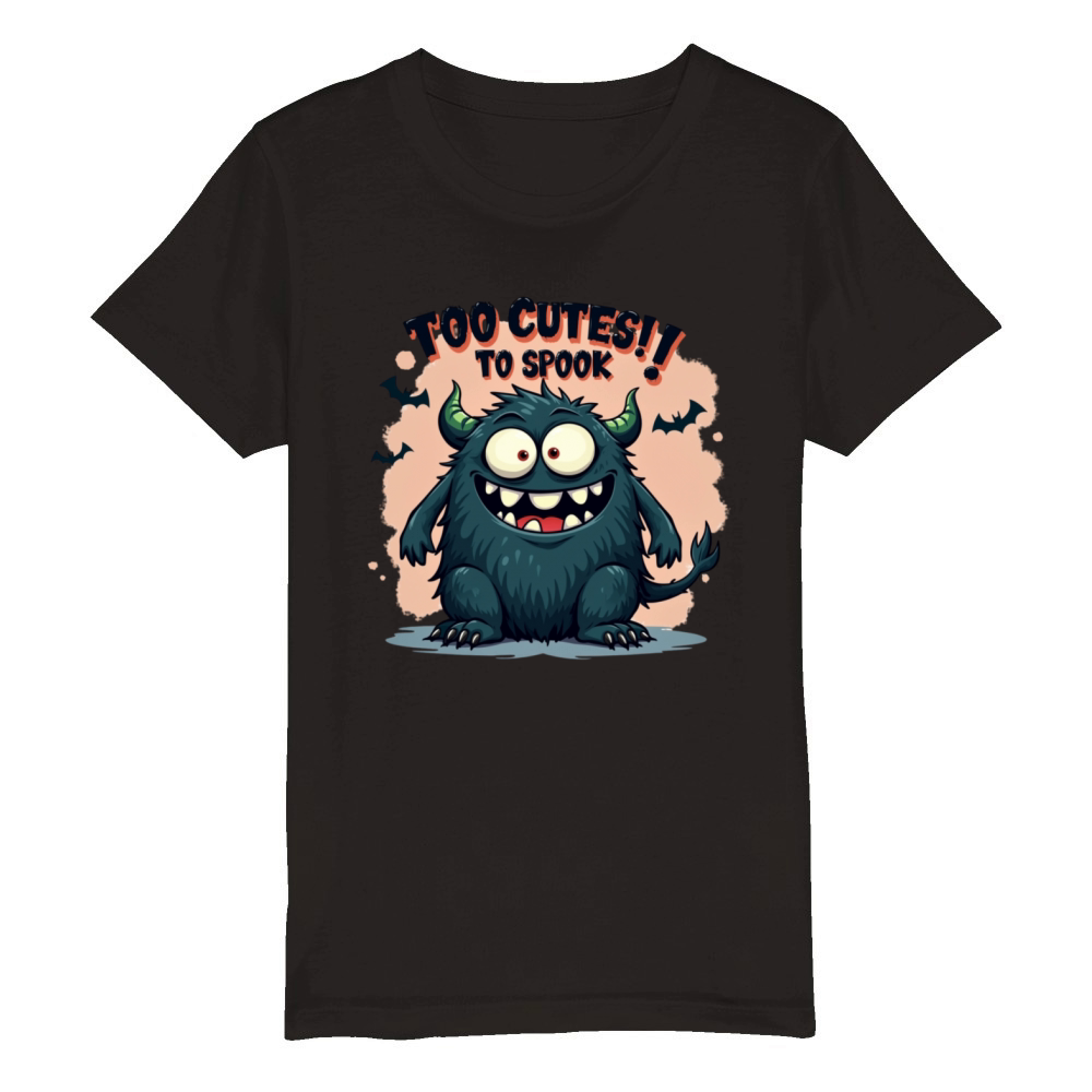 black monster terror 2 4 Organic Kids Crewneck T-shirt