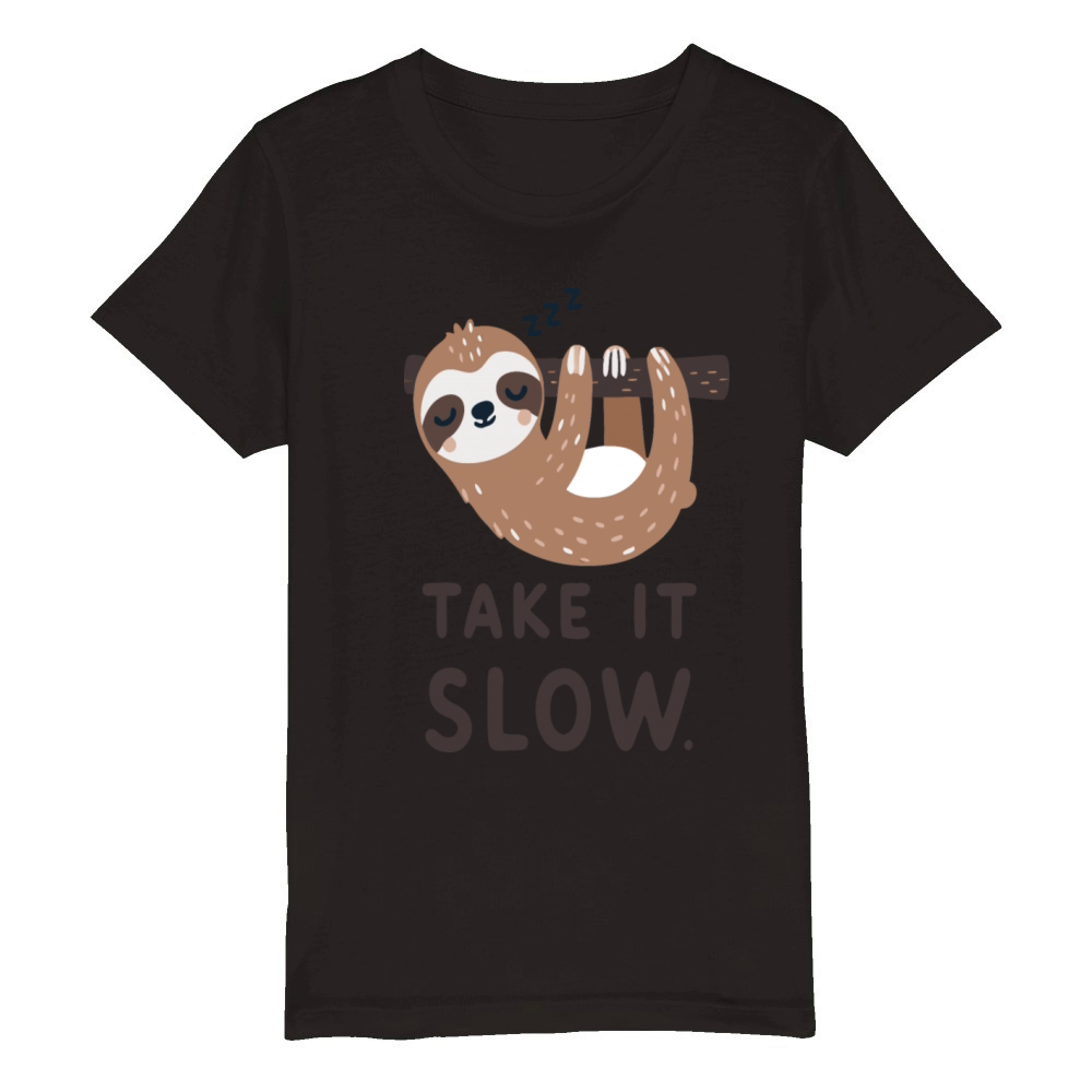Take it slow Organic Kids Crewneck T-shirt