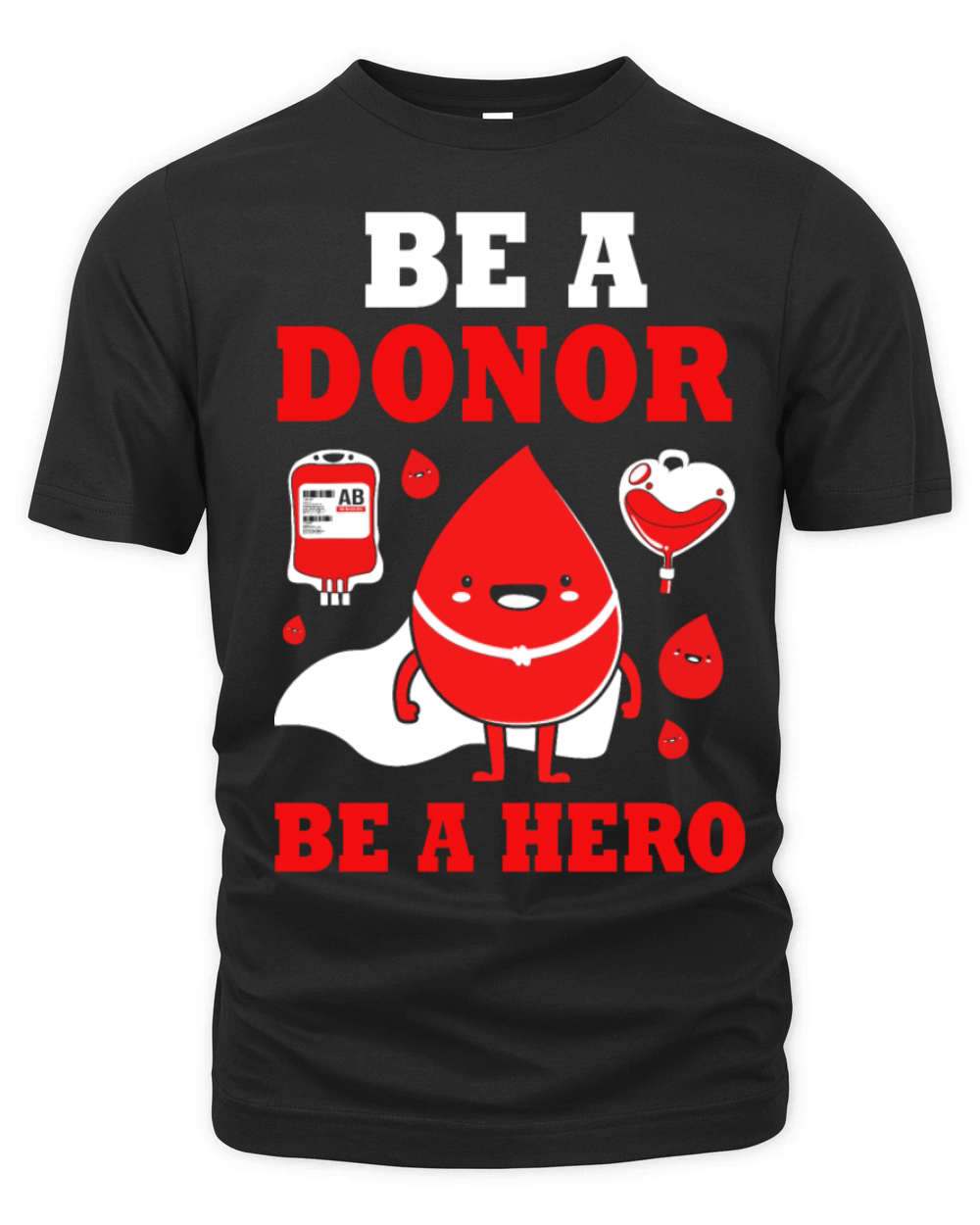 Donor Hero Phlebotomy Blood Donor Awareness Organic Unisex T-shirt