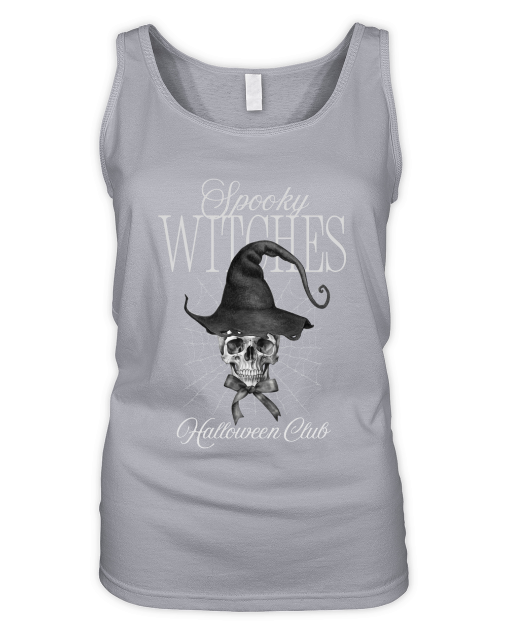 Black and White Vintage Spooky Halloween Gift Organic Women's Tank Top