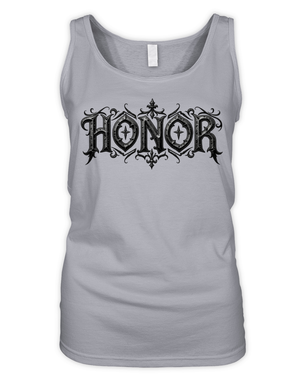 Honor T-Shirt with Medieval Flair - Typography Art Organic Women's Tank Top