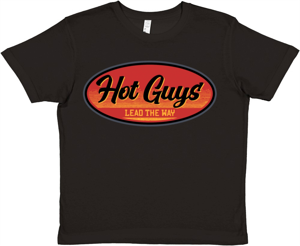Hot Guys Lead The Way Vintage Retro Style Premium Kids Crewneck T-shirt