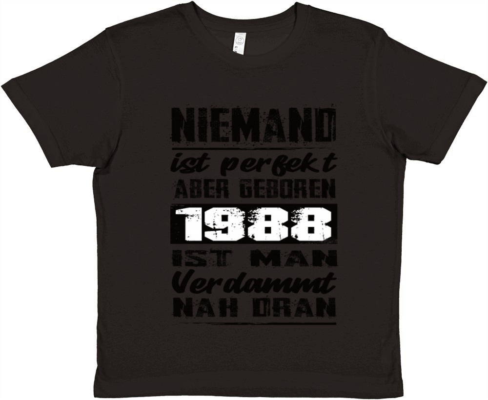 Nobody Is Perfect But Born 1988 Birthday Premium Kids Crewneck T-shirt