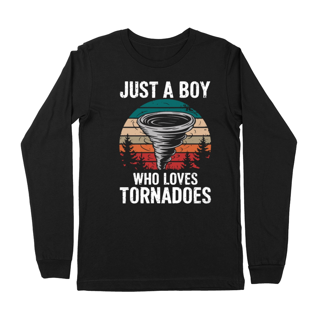 Tornado Lover Vintage Sunset Weather Enthusiast Premium Long Sleeve