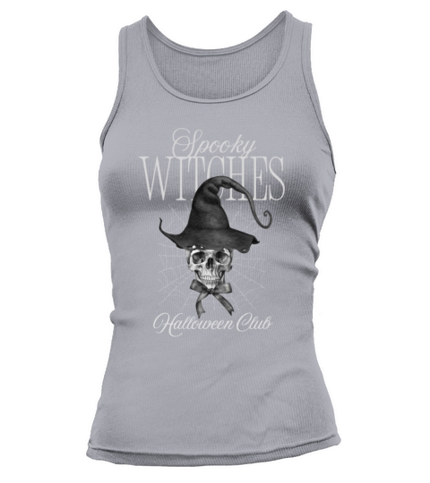 Black and White Vintage Spooky Halloween Gift Tank top Woman
