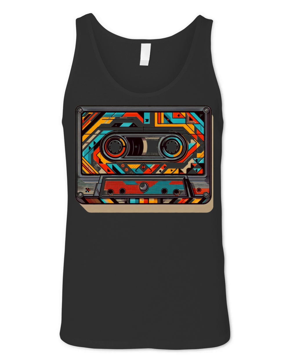 Vintage Cassette Tape Retro Music Art 3 Unisex Jersey Tank