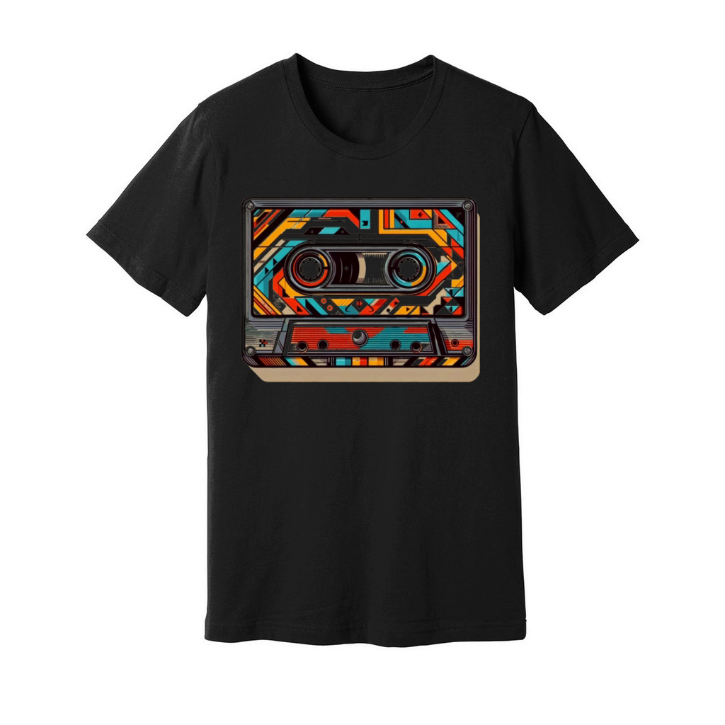 Vintage Cassette Tape Retro Music Art 3 Unisex Jersey Tee
