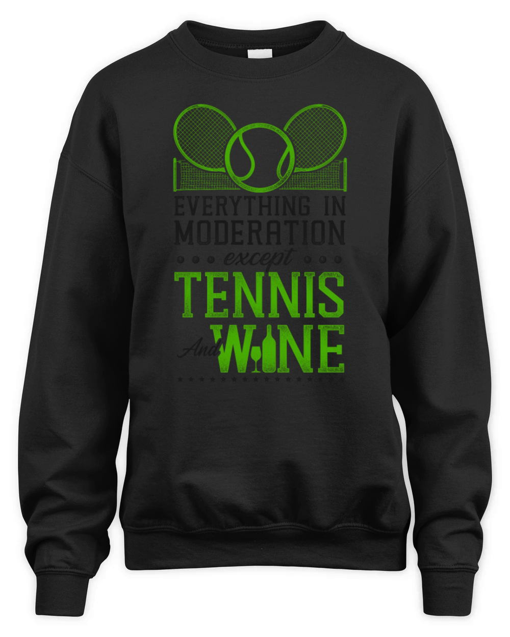 Funny Tennis Player Racket Wine Unisex Premium Crewneck Sweatshirt