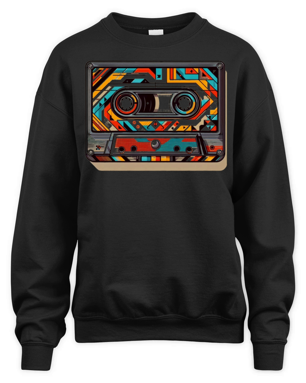 Vintage Cassette Tape Retro Music Art 3 Unisex Premium Crewneck Sweatshirt