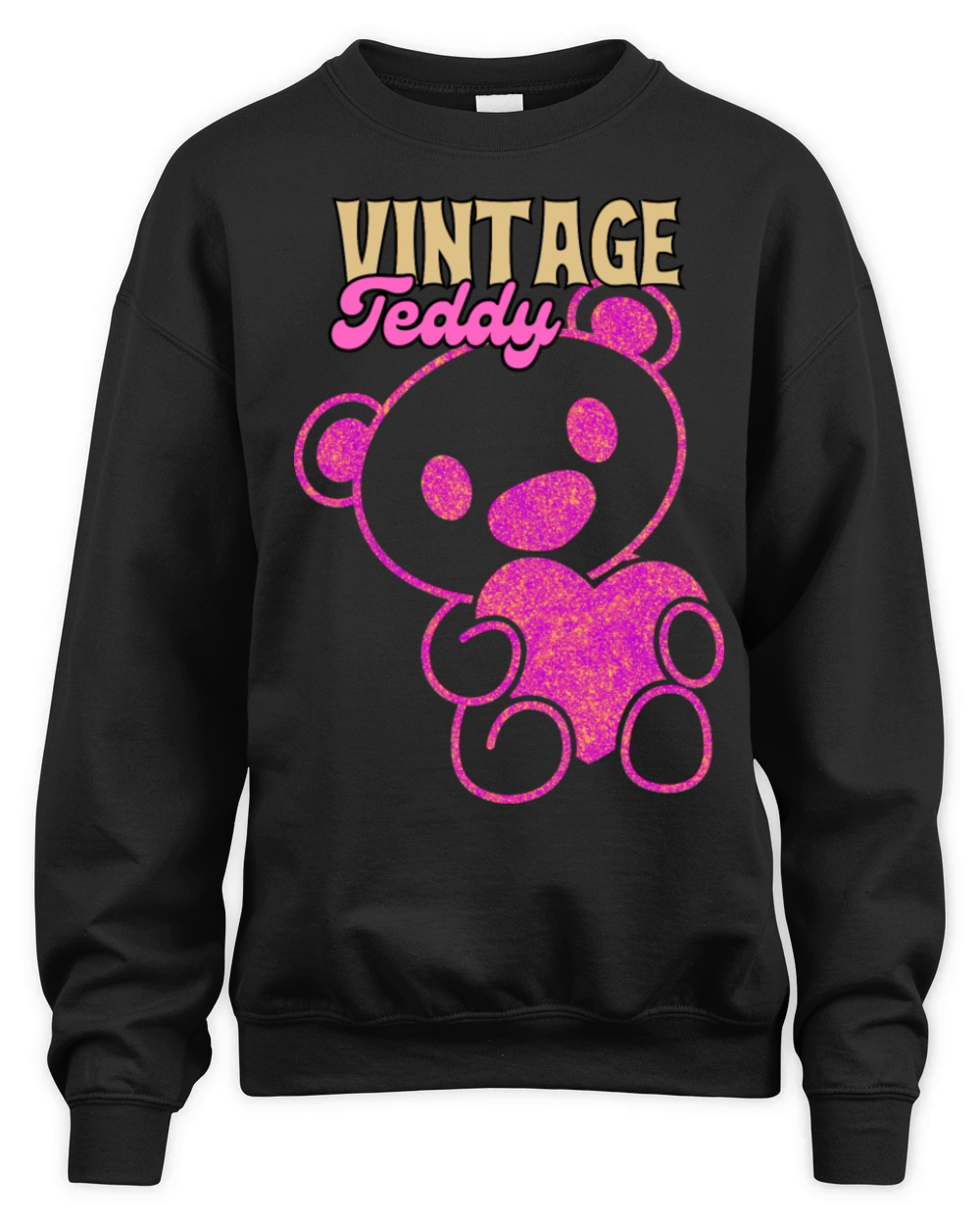 Vintage Teddy Bear Love Unisex Premium Crewneck Sweatshirt