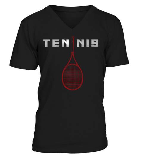 Funny Tennis Player Racket Tennis V-Neck T-shirt