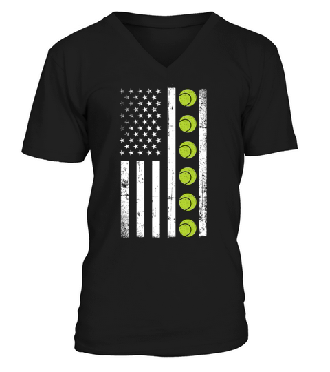 Funny Tennis Player Racket V-Neck T-shirt
