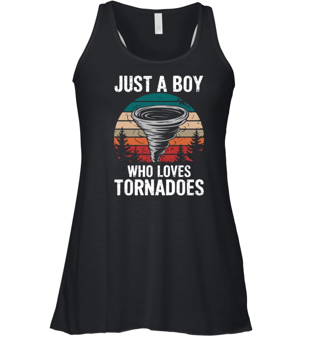 Tornado Lover Vintage Sunset Weather Enthusiast Women's Flowy Tank Top