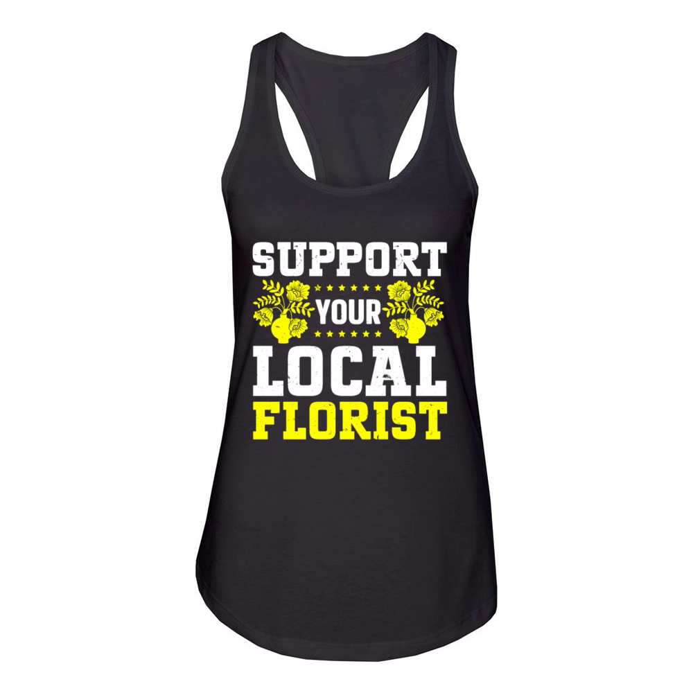 Florist Floral Flower Floristry Women's Racerback Tank