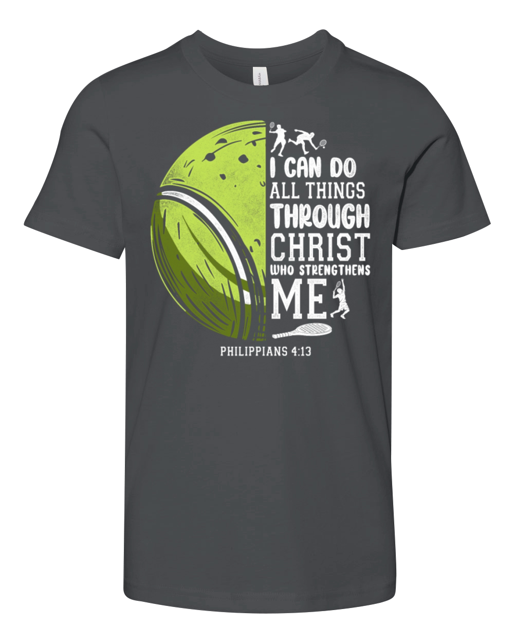 Funny Tennis Player Racket I Can Youth Unisex Jersey Tee