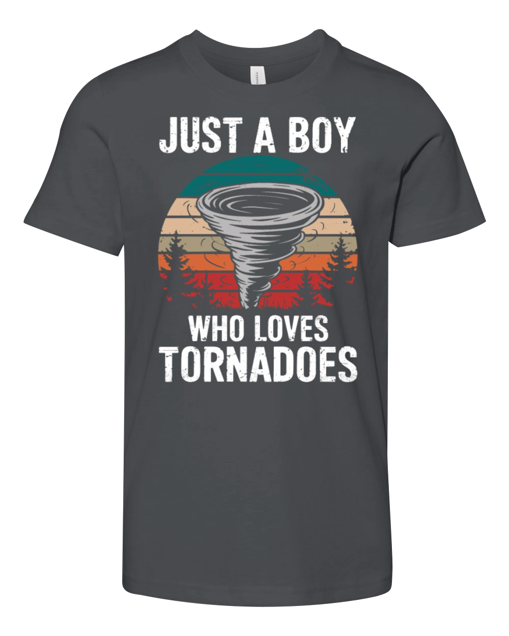 Tornado Lover Vintage Sunset Weather Enthusiast Youth Unisex Jersey Tee