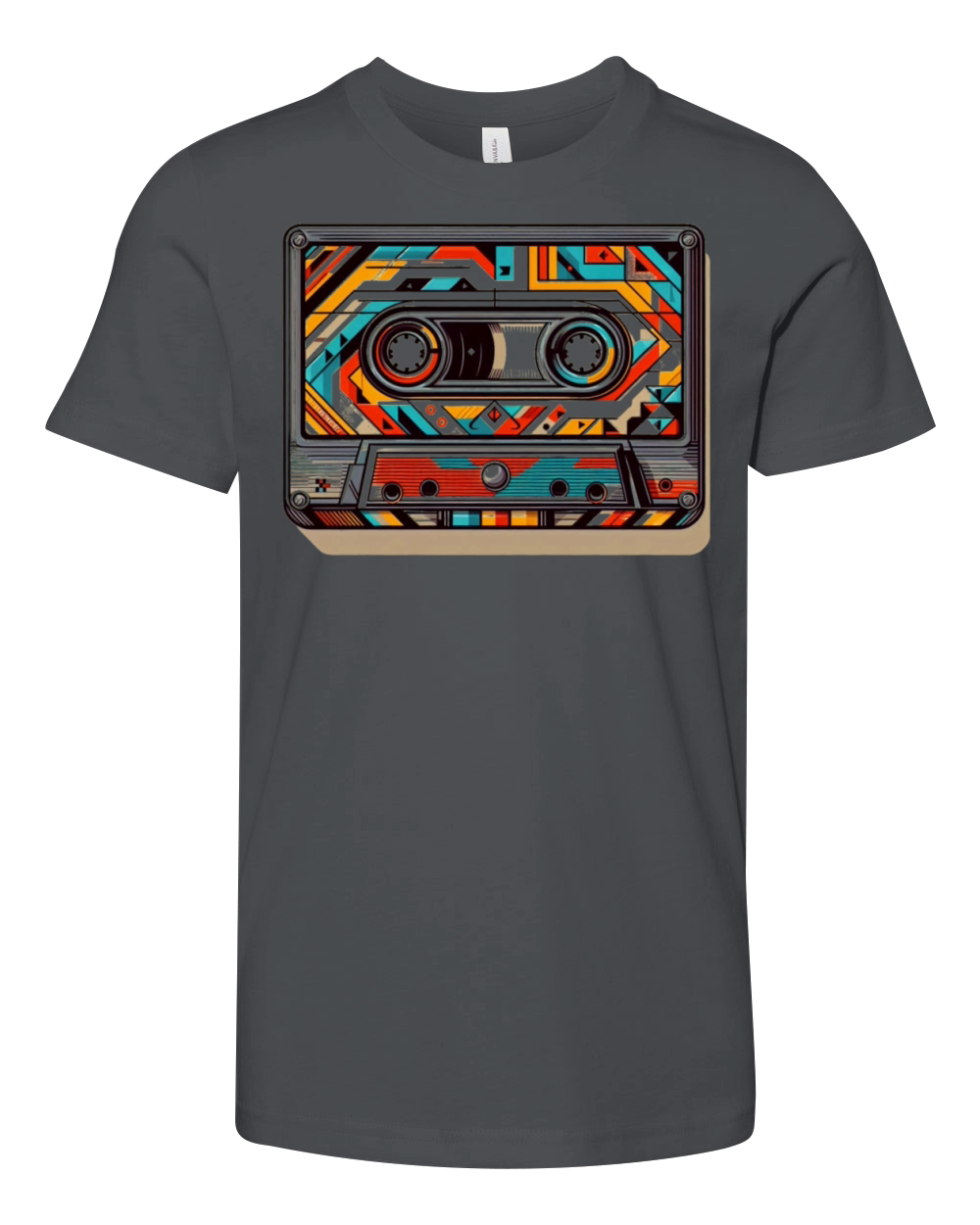 Vintage Cassette Tape Retro Music Art 3 Youth Unisex Jersey Tee