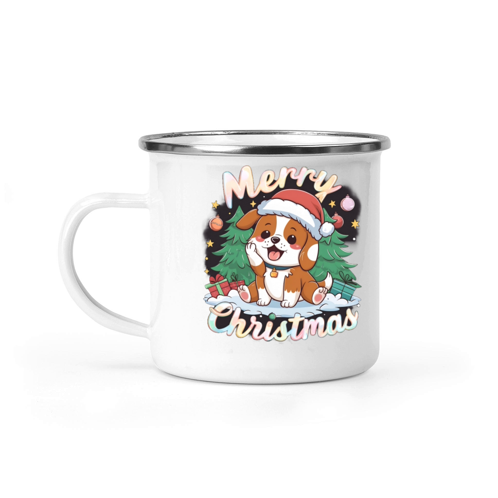 The Magic of a White Christmas Camping Mug