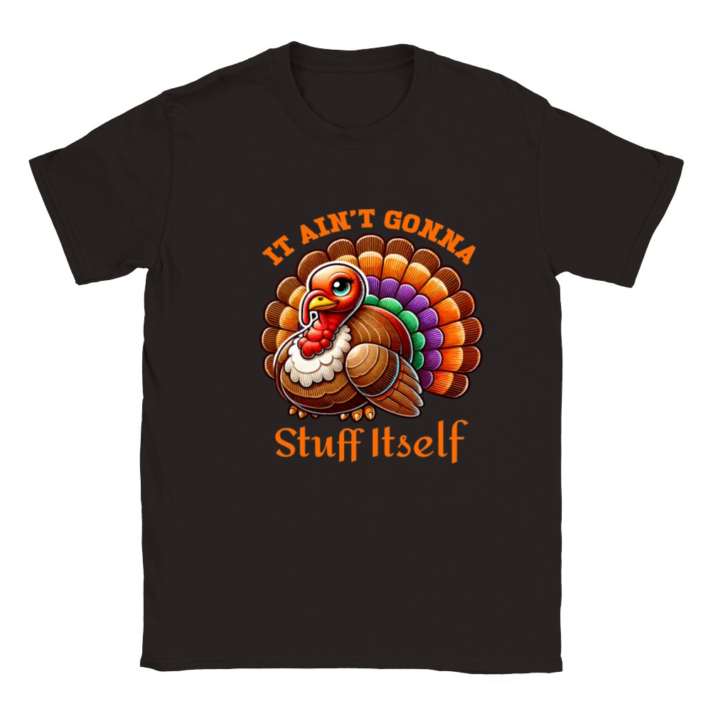 Funny Thanksgiving - It Aint Gonna Stuff Itself Classic Kids Crewneck T-shirt