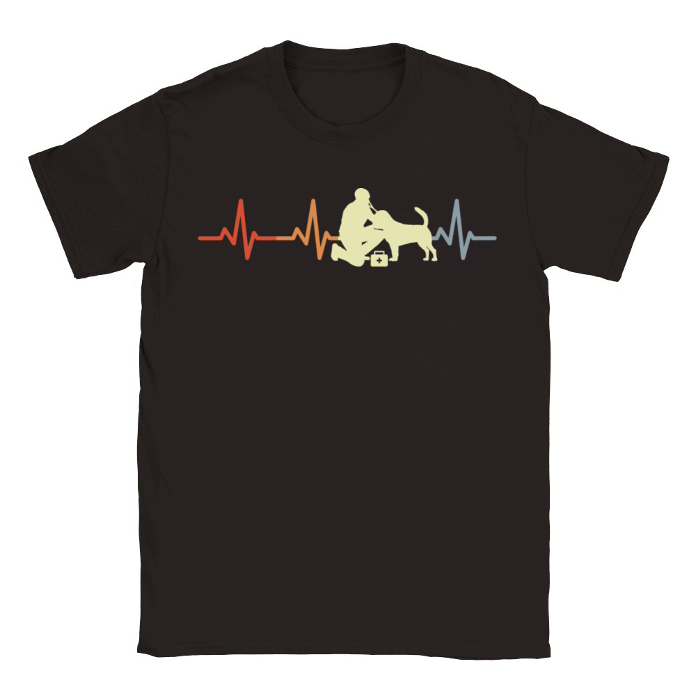 Vintage Veterinarian Heartbeat Classic Kids Crewneck T-shirt