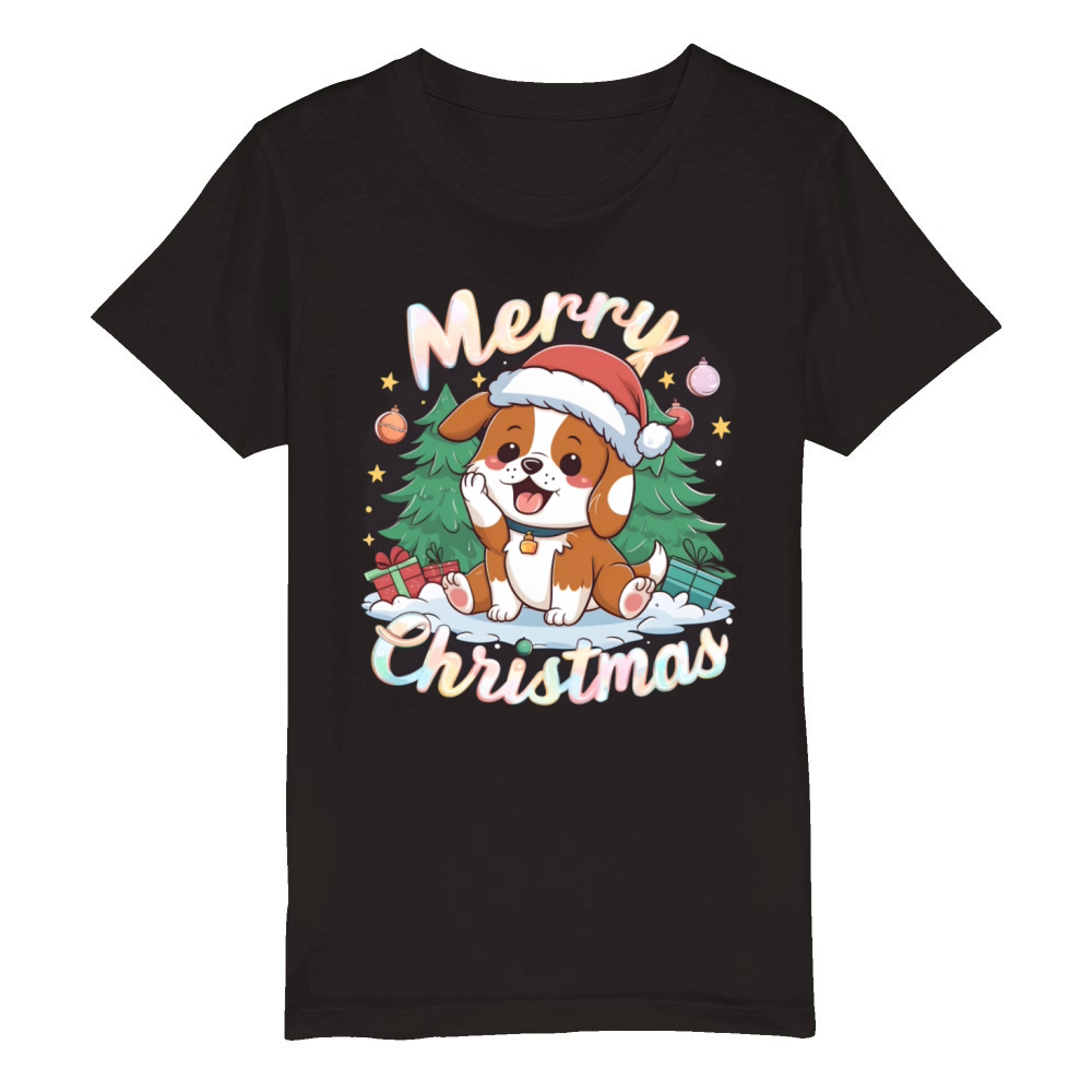 The Magic of a White Christmas Organic Kids Crewneck T-shirt
