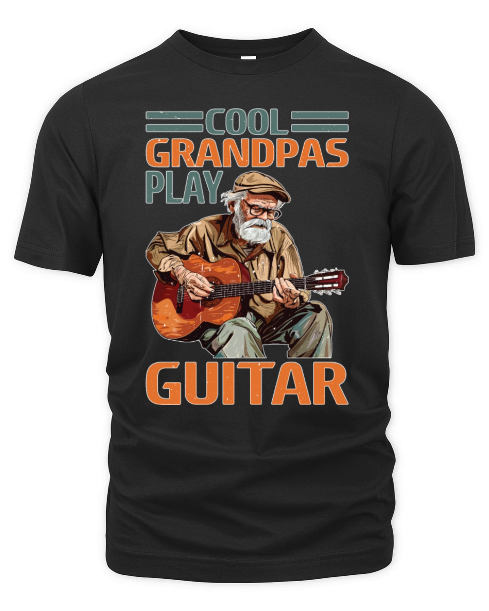 Cool Grandpas Play Guitar 6 Organic Unisex T-shirt