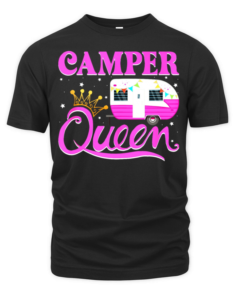 Outdoor Camping Nature Adventure Camper Queen Organic Unisex T-shirt