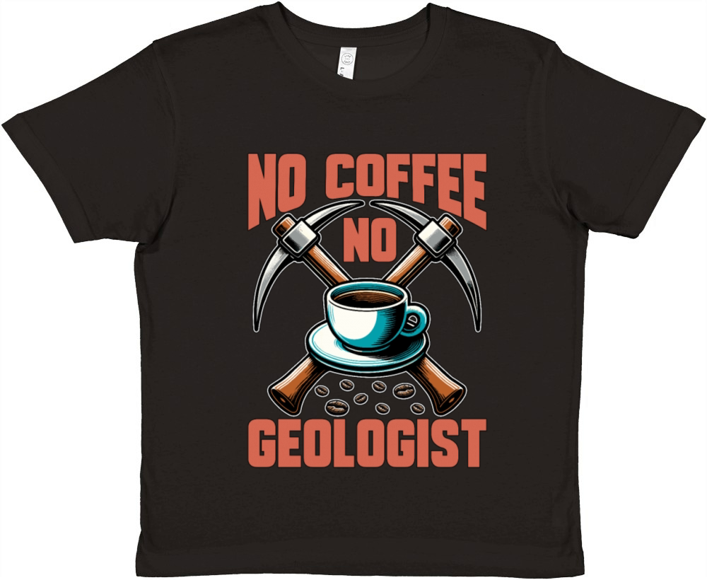 Geologist No Coffee No Rock Collector Coffee Lover Premium Kids Crewneck T-shirt