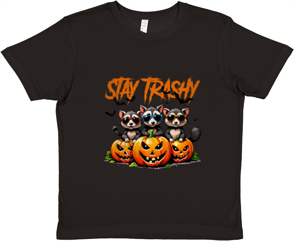 Stay trashy Halloween vintage Premium Kids Crewneck T-shirt