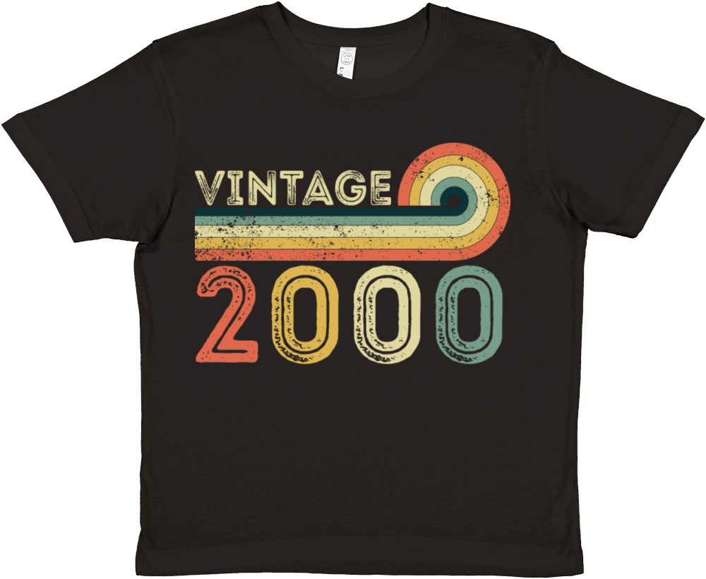 Vintage 2000 Born in 2000 Birthday Gift Premium Kids Crewneck T-shirt