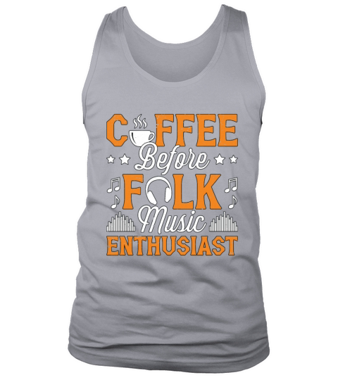 Folk Music Enthusiast Coffee Musician Coffee Lover Tank Top Unisex