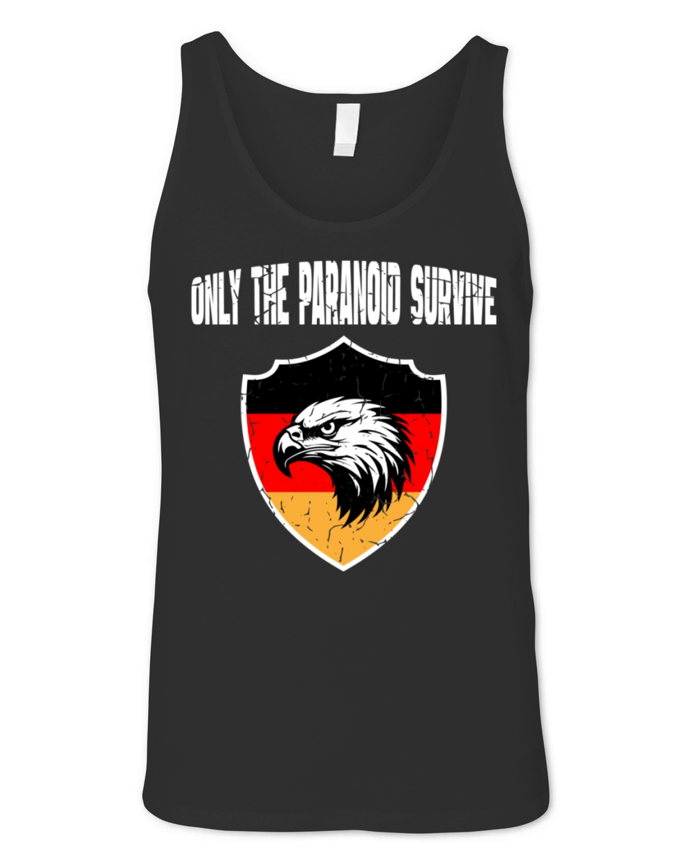 Only The Paranoid Survive Germany Vintage White Unisex Jersey Tank