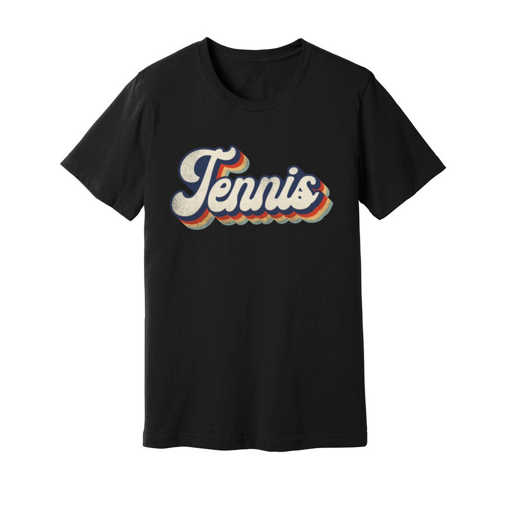 Funny Tennis Player Racket Retro Unisex Jersey Tee