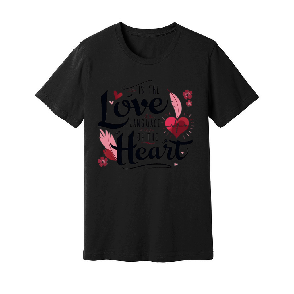 Love is the language of the heart Unisex Jersey Tee