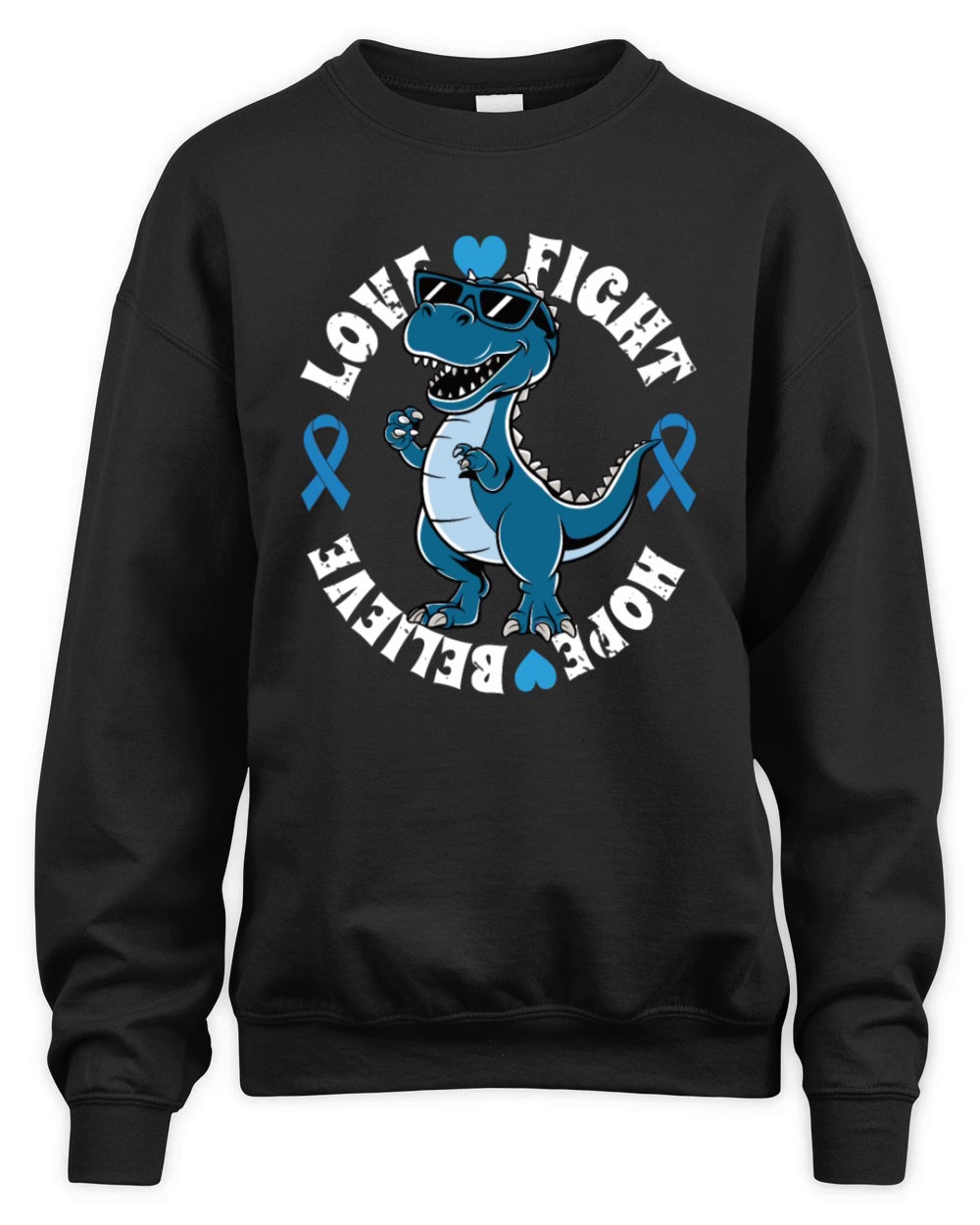 Diabetes Awareness Dino Unisex Premium Crewneck Sweatshirt