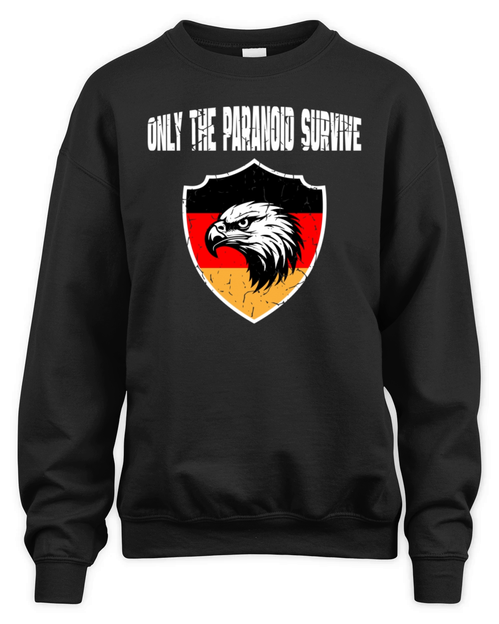 Only The Paranoid Survive Germany Vintage White Unisex Premium Crewneck Sweatshirt