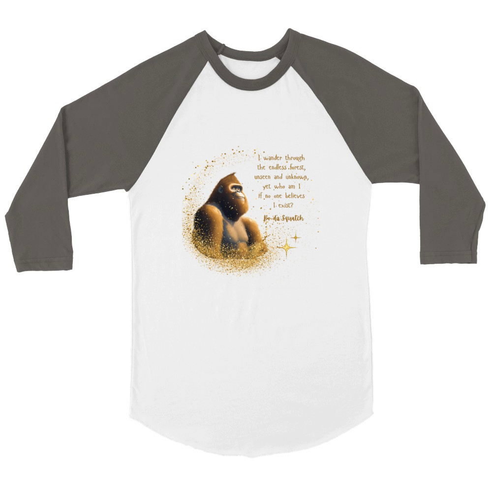 Bo daSquatch existential crisis Unisex ¾ sleeve Raglan T-shirt