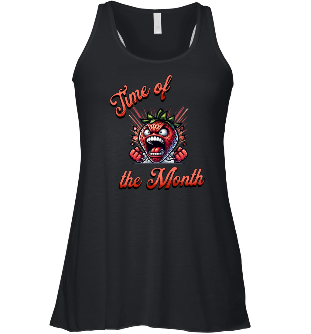 Time of the Month Period Humor Strawberry Women's Flowy Tank Top